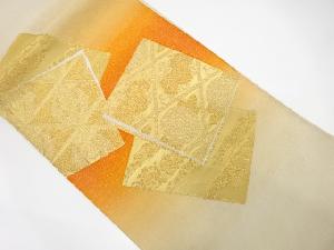 アンティーク　落陽織物製　綴れ色紙散らしに菊桐模様織出し袋帯（材料）